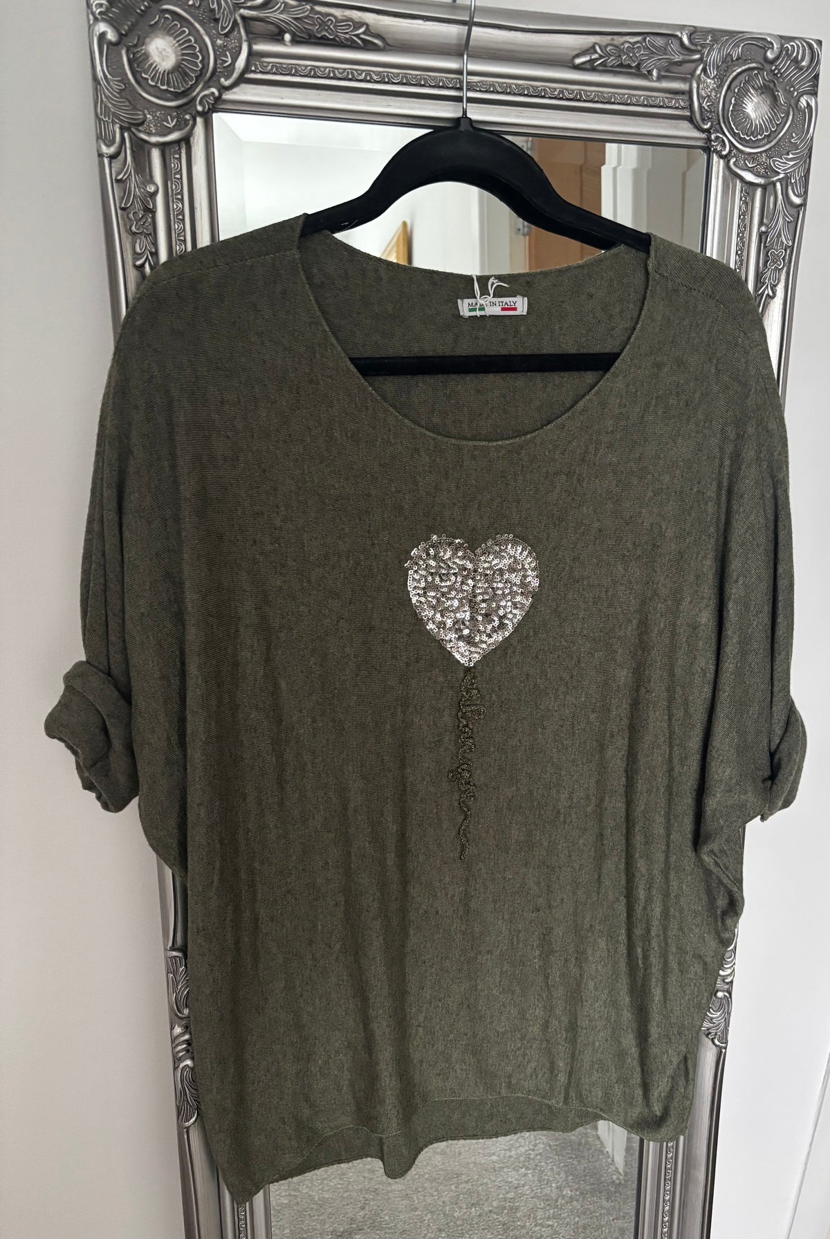 Sequin Heart Balloon Jumper