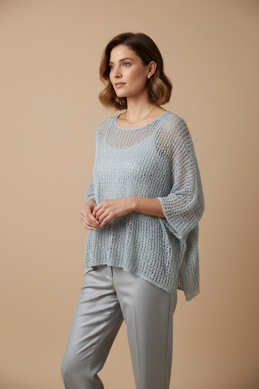 Popcorn Over Top - Powder Blue (Silver)