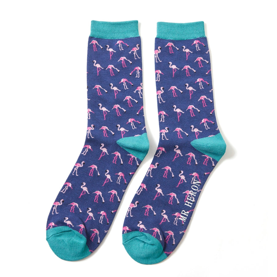 Bamboo Socks For Men - Flamingos