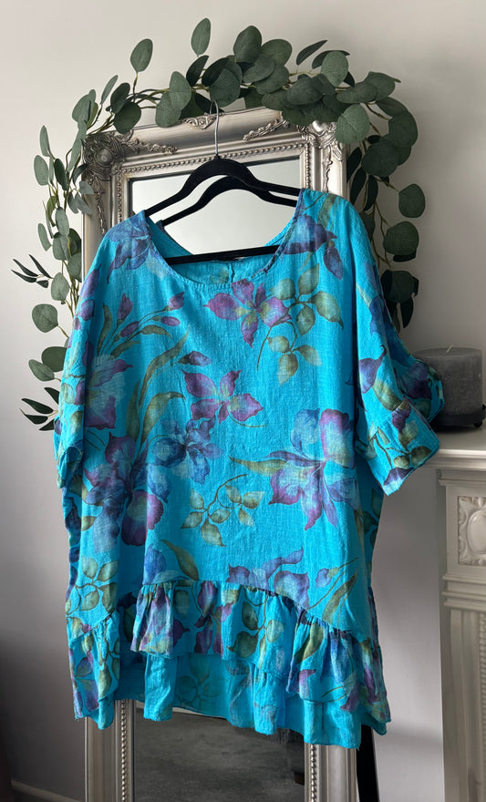Cotton Floral Frill Tunic