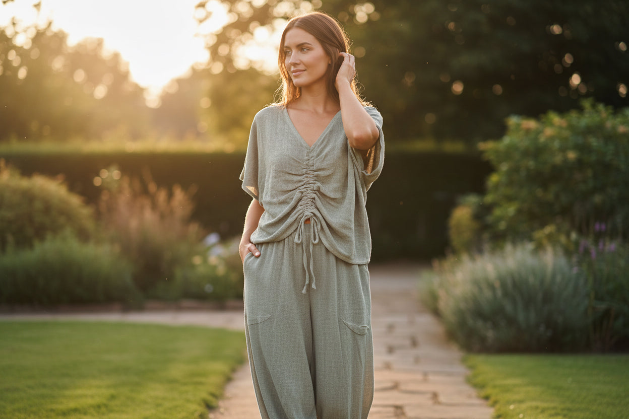 Cotton/Linen Balloon Trousers