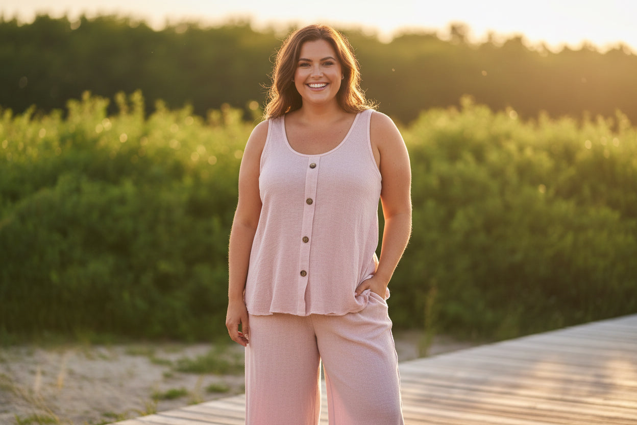 Cotton/Linen Palazzo Trousers