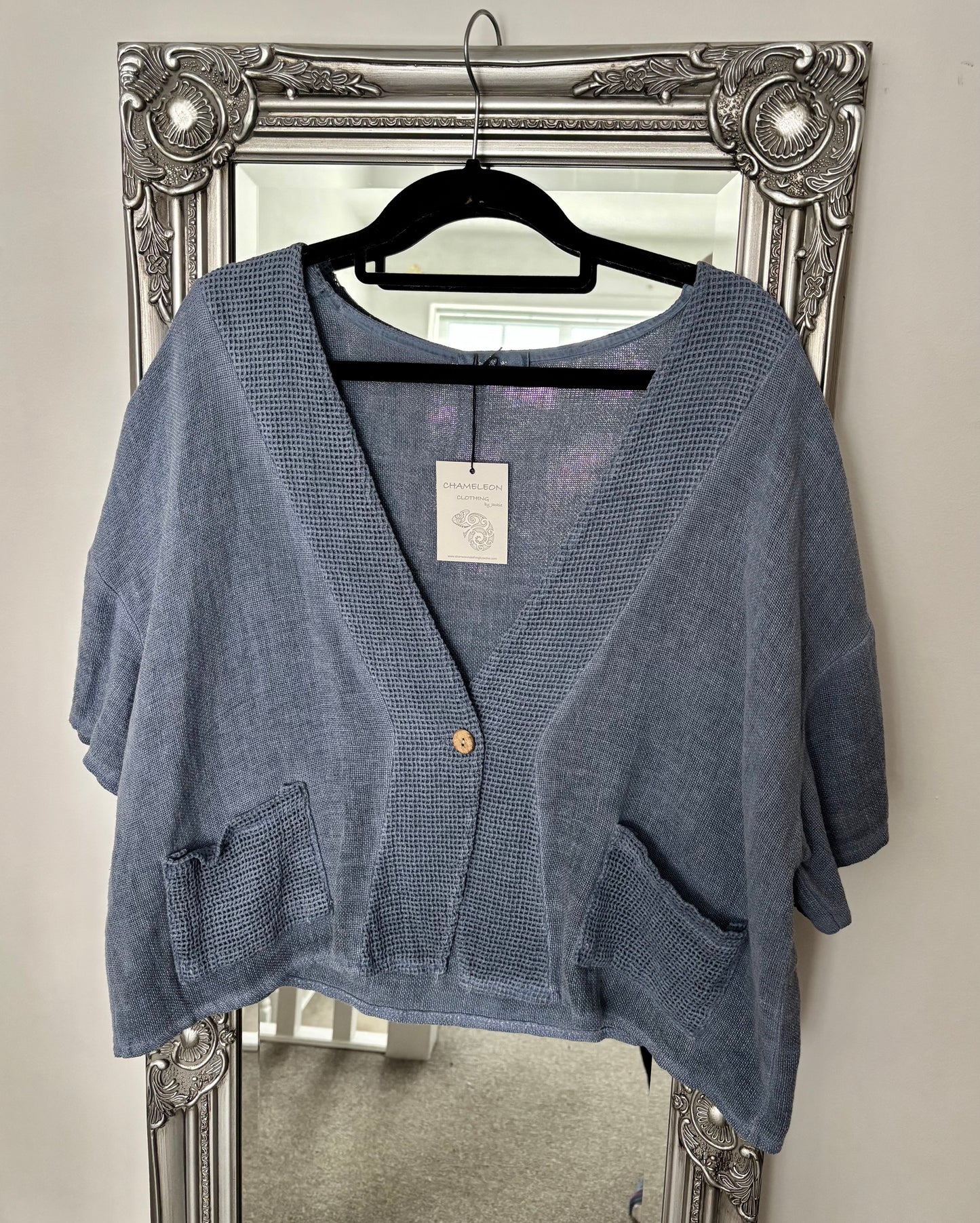Cotton/Linen Short Sleeve Jacket