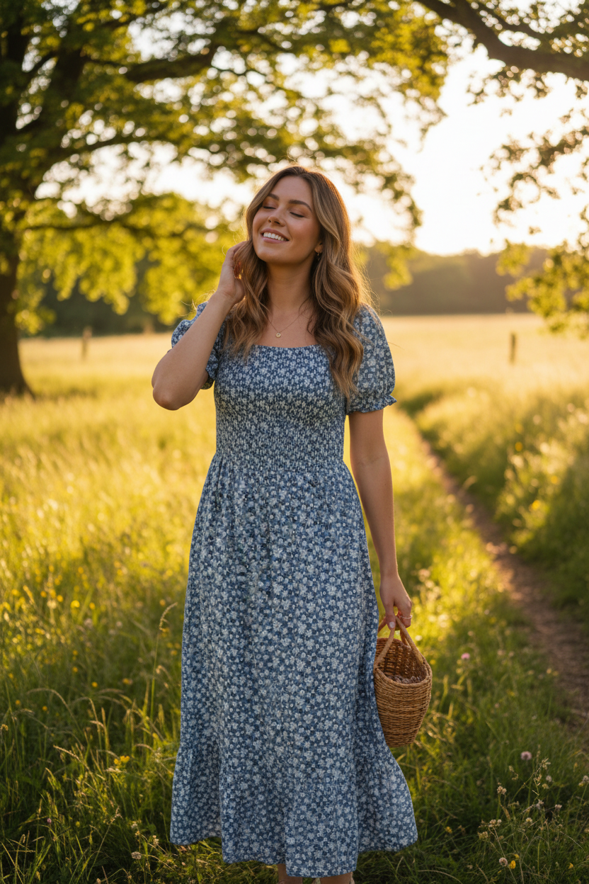 Ditsy Daisy Maxi Dress