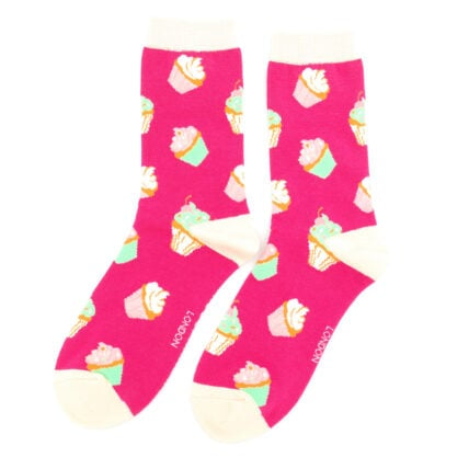 Bamboo Socks For Women - Cupcakes
