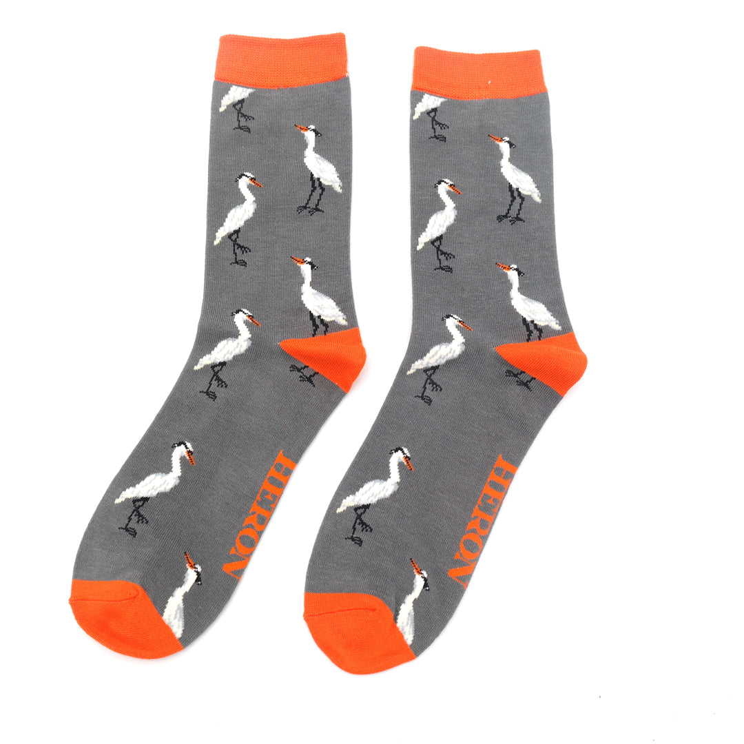 Bamboo Socks For Men - Herons