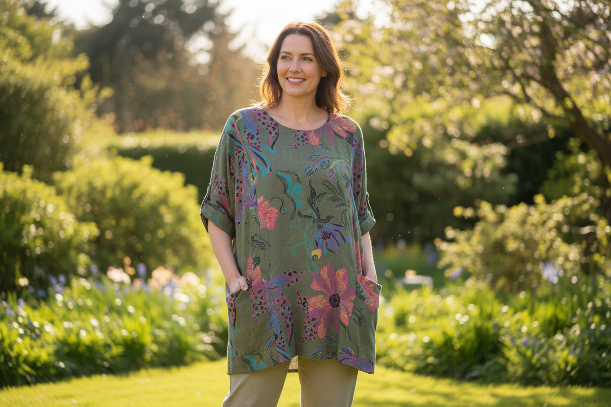 Cotton Orchid Print Tunic