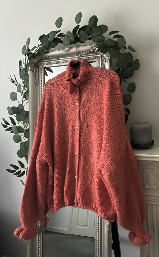 Fluffy Cardi With Frill Detail