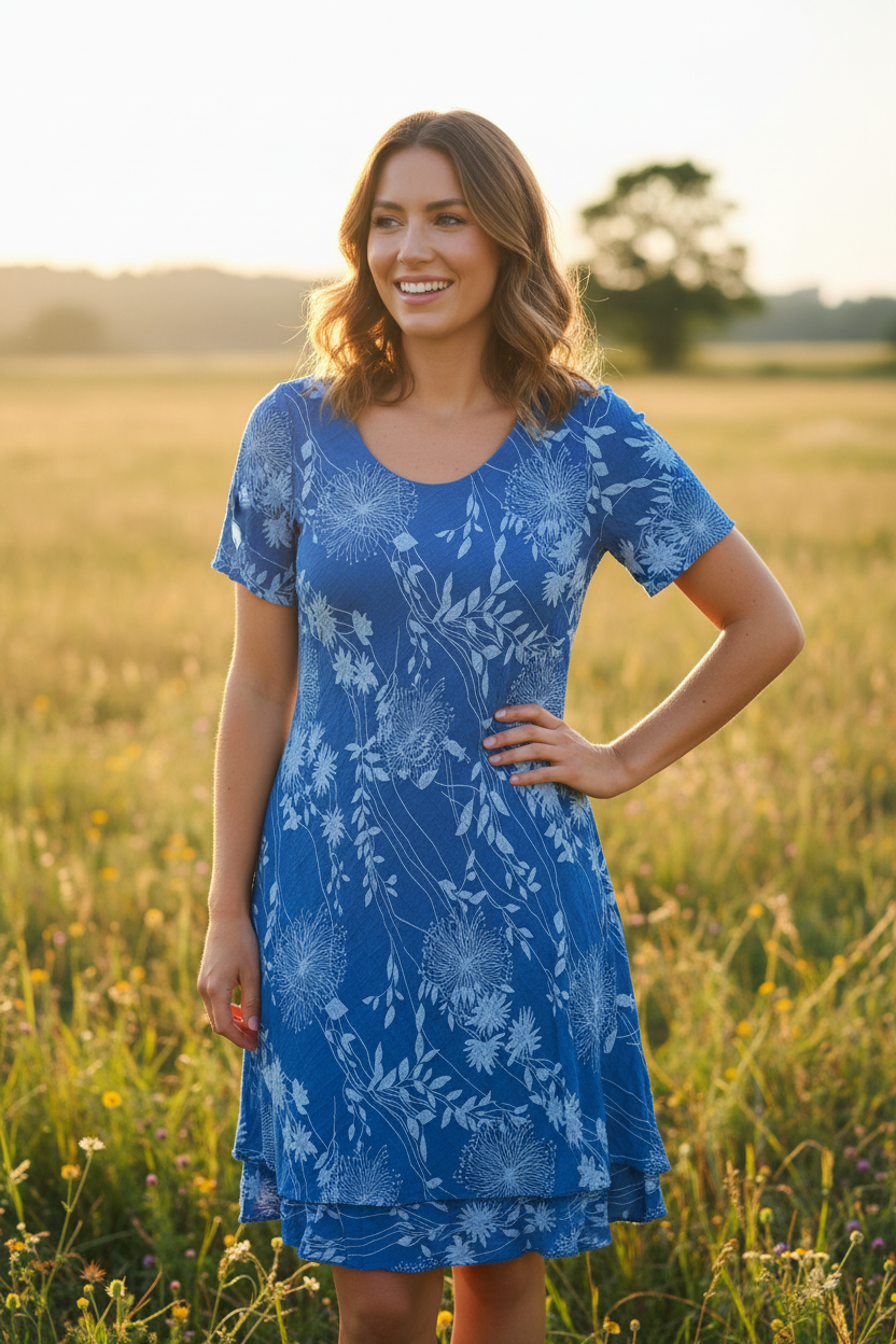 Bias Cut Cotton Dress