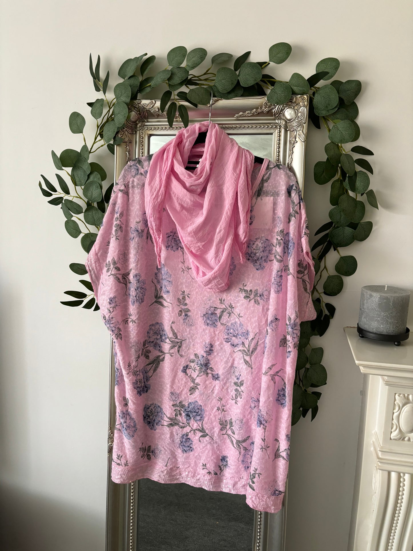 Floral Print Scarf Top