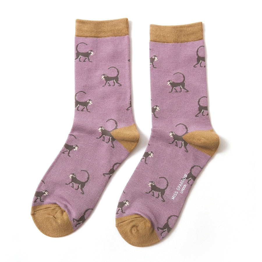 Bamboo Socks For Women - Monkeys