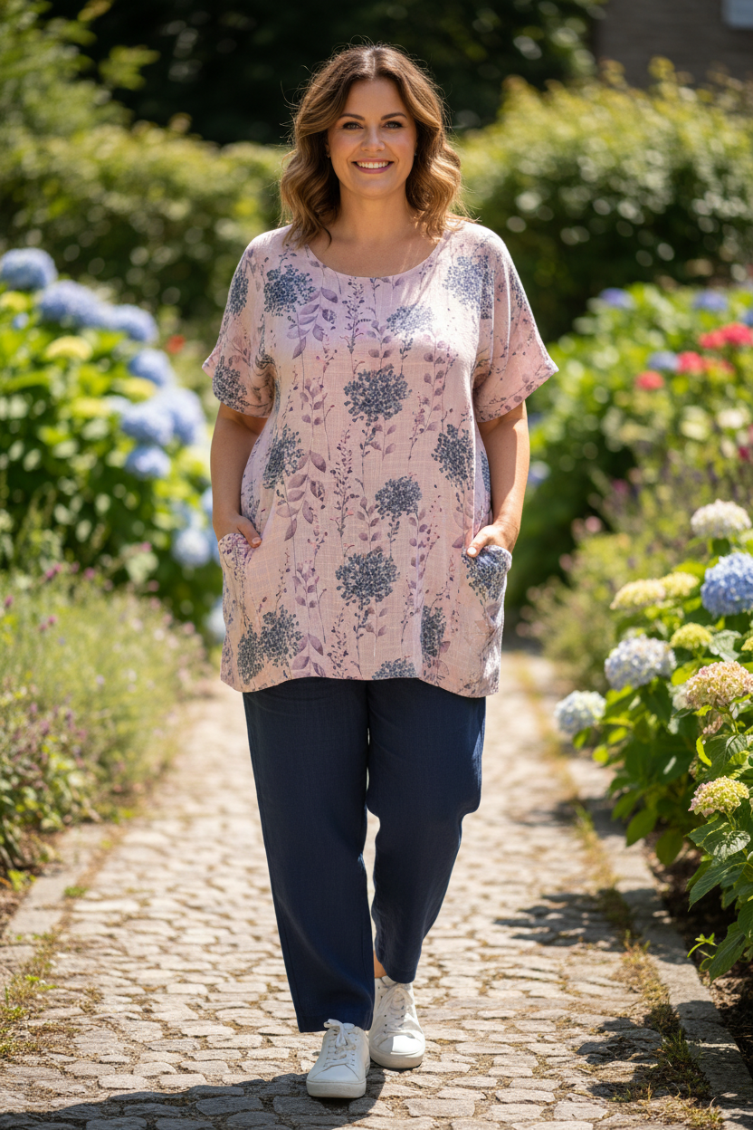 Cotton Floral Print Tunic