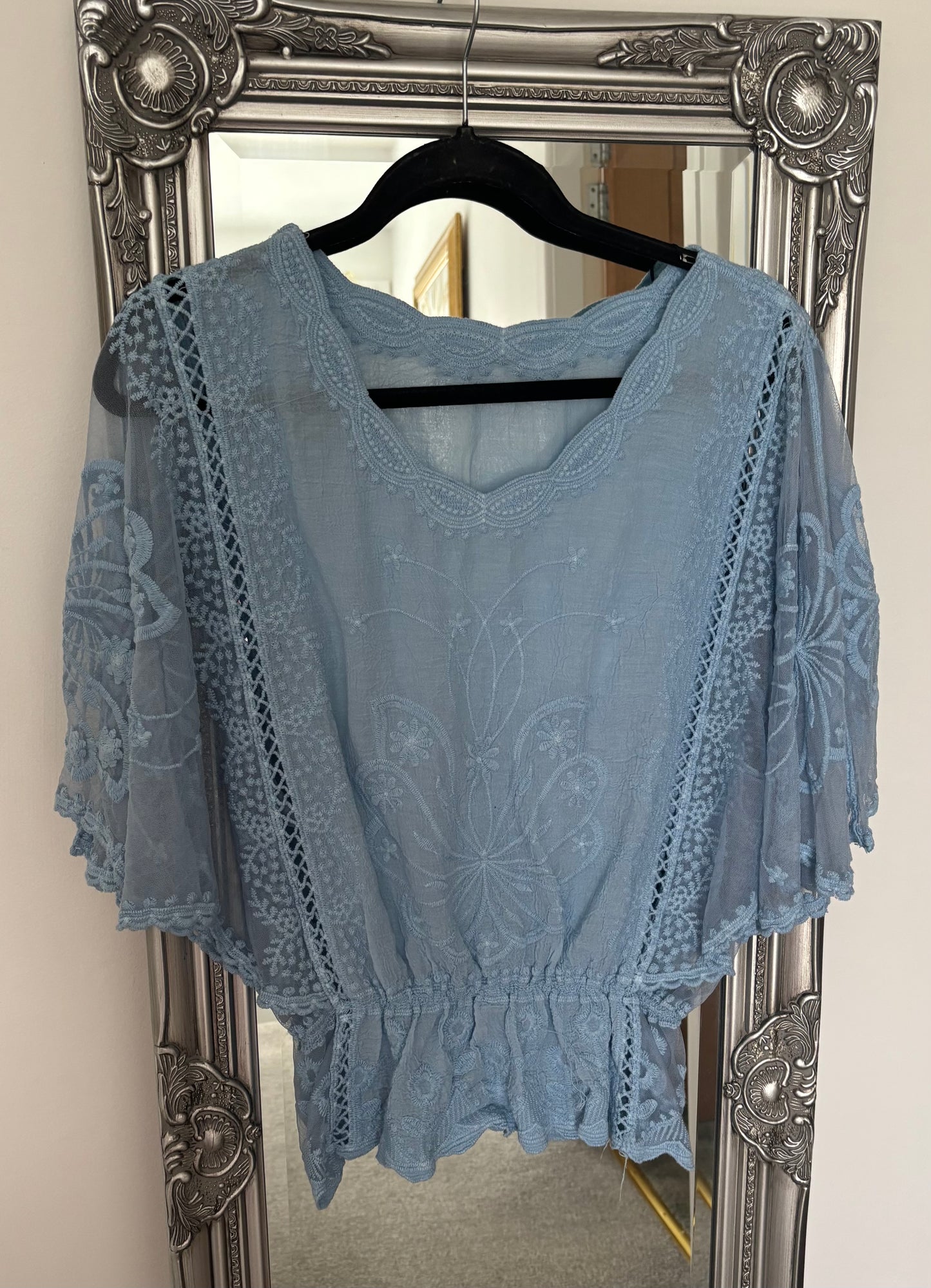Plain Cotton Embroidered Top