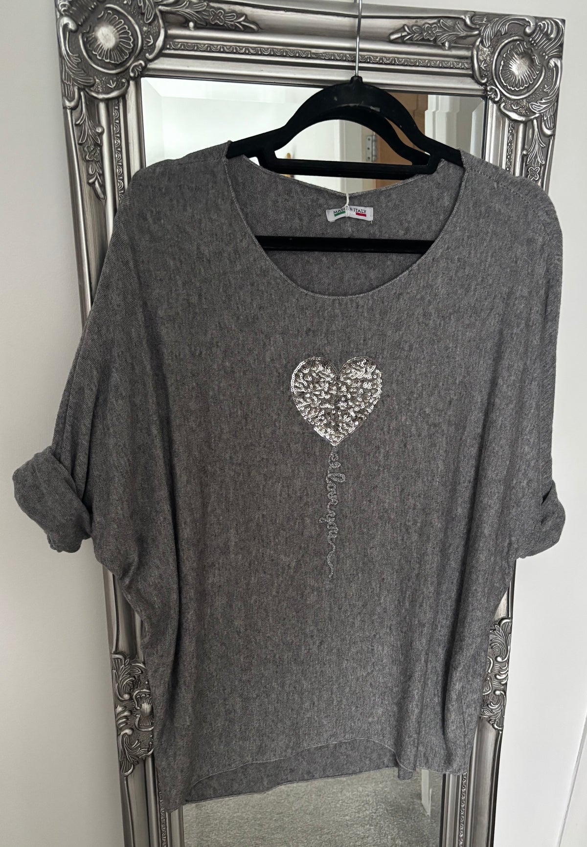 Sequin Heart Balloon Jumper