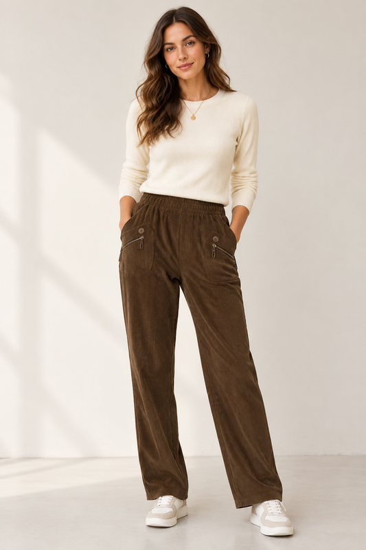 Cord Trousers - Khaki