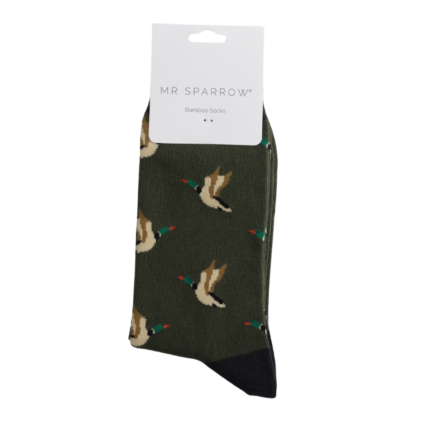Bamboo Socks For Men - Flying Ducks