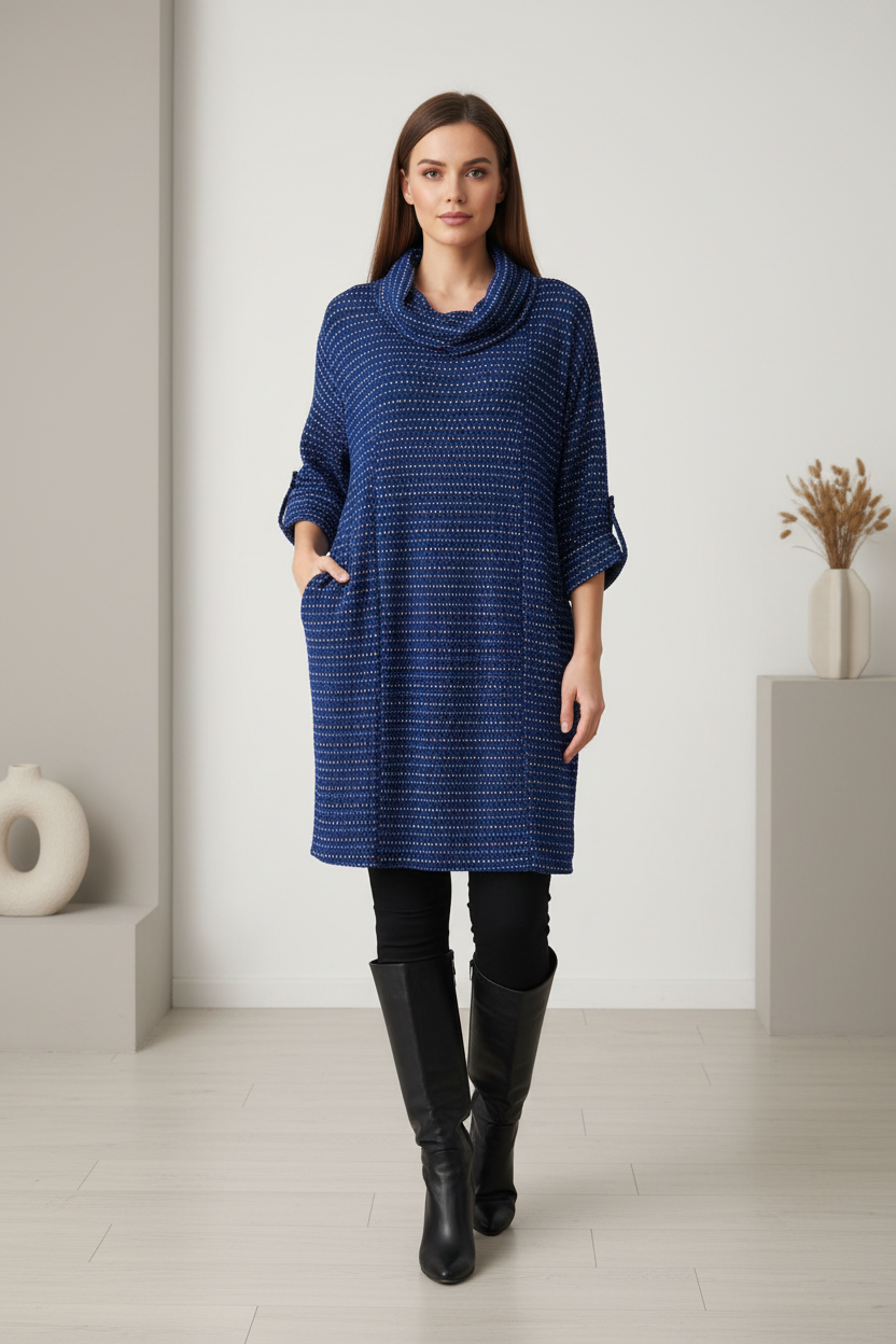 Cowl Neck Cosy Dress