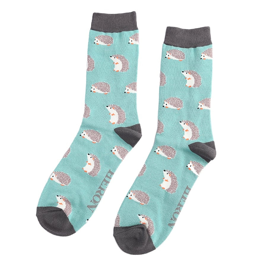 Bamboo Socks For Men - Cute Hedgehogs