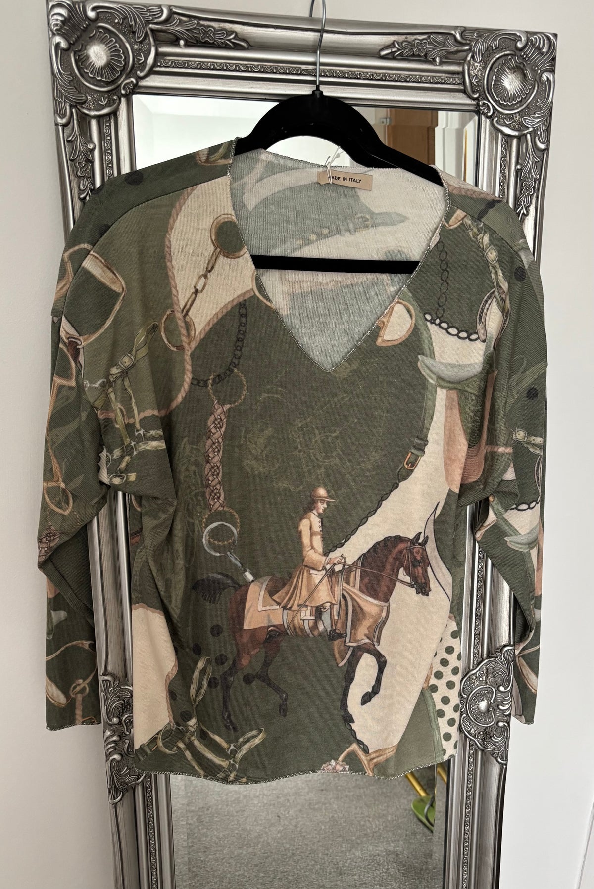 Fine Knit Horse Print Jumper