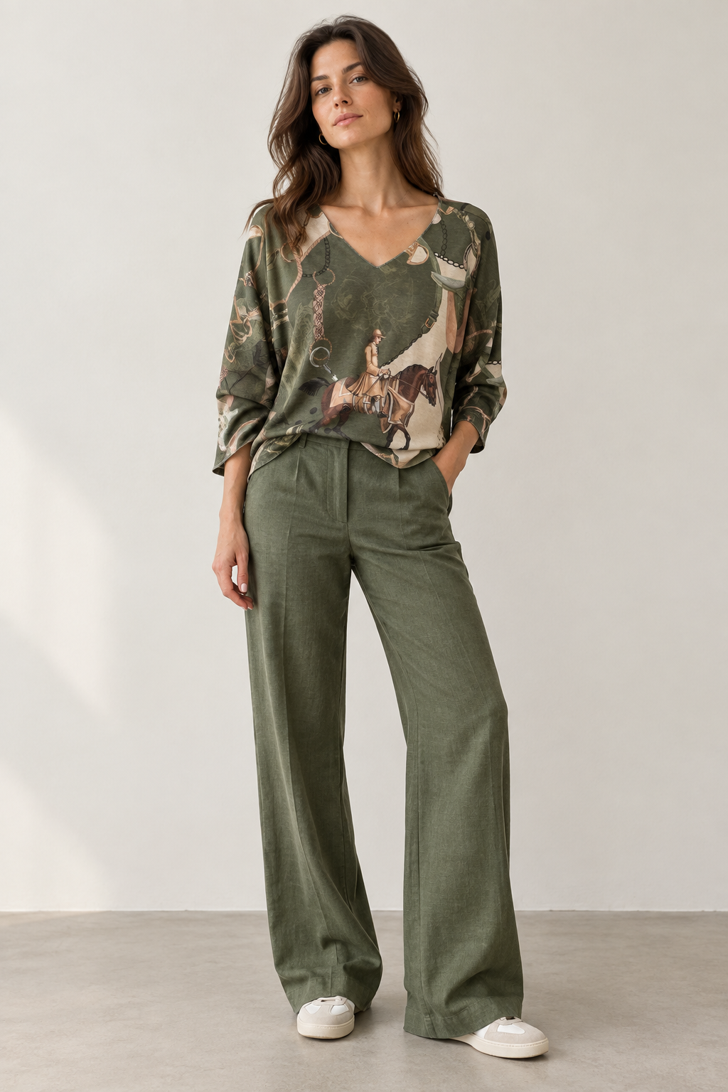 Fine Knit Horse Print Jumper
