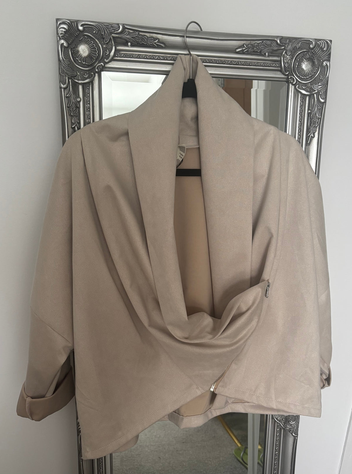 Faux Suede Zip Jacket