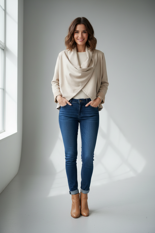 Faux Suede Zip Jacket