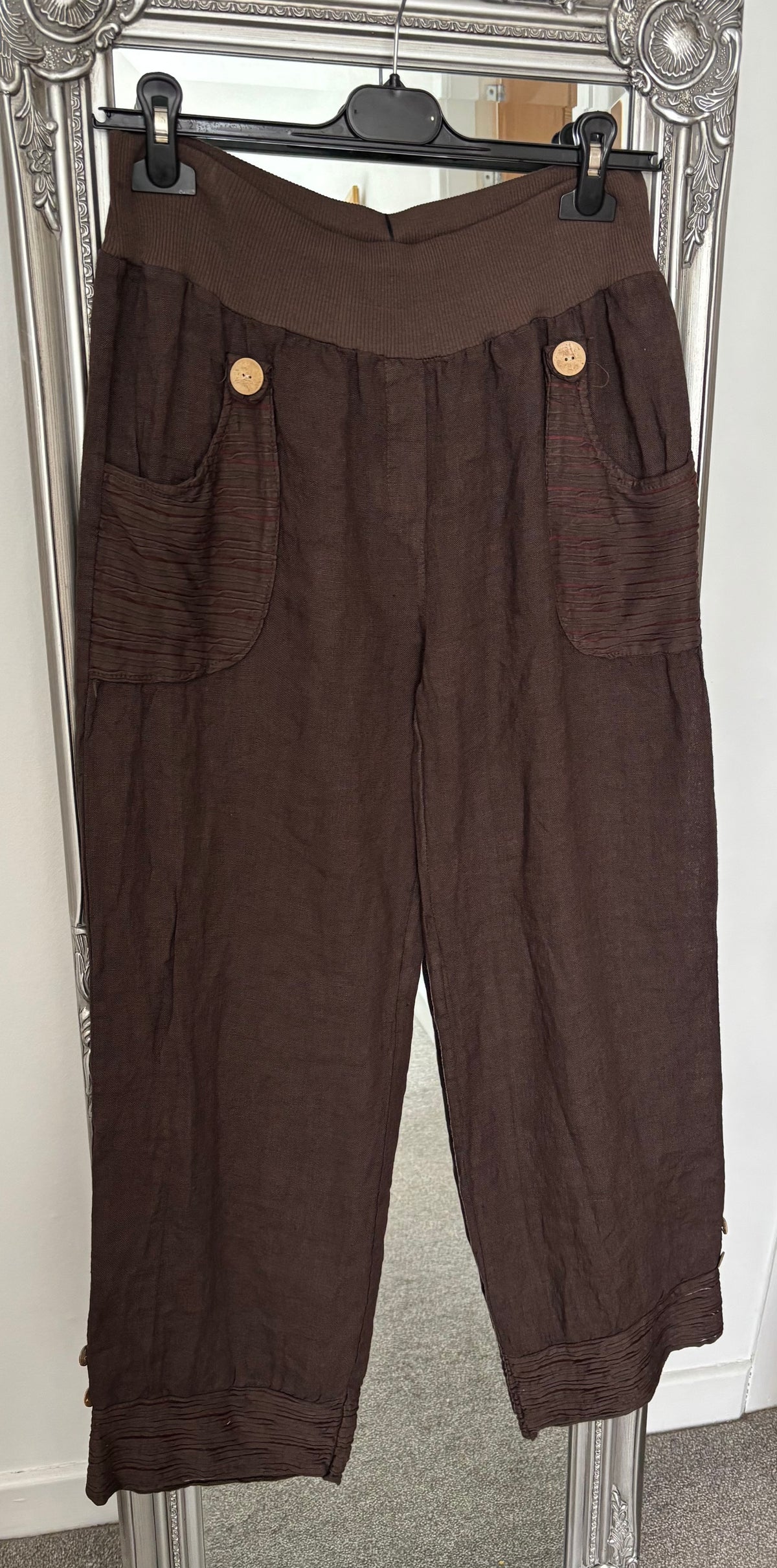 Plain Linen Trousers