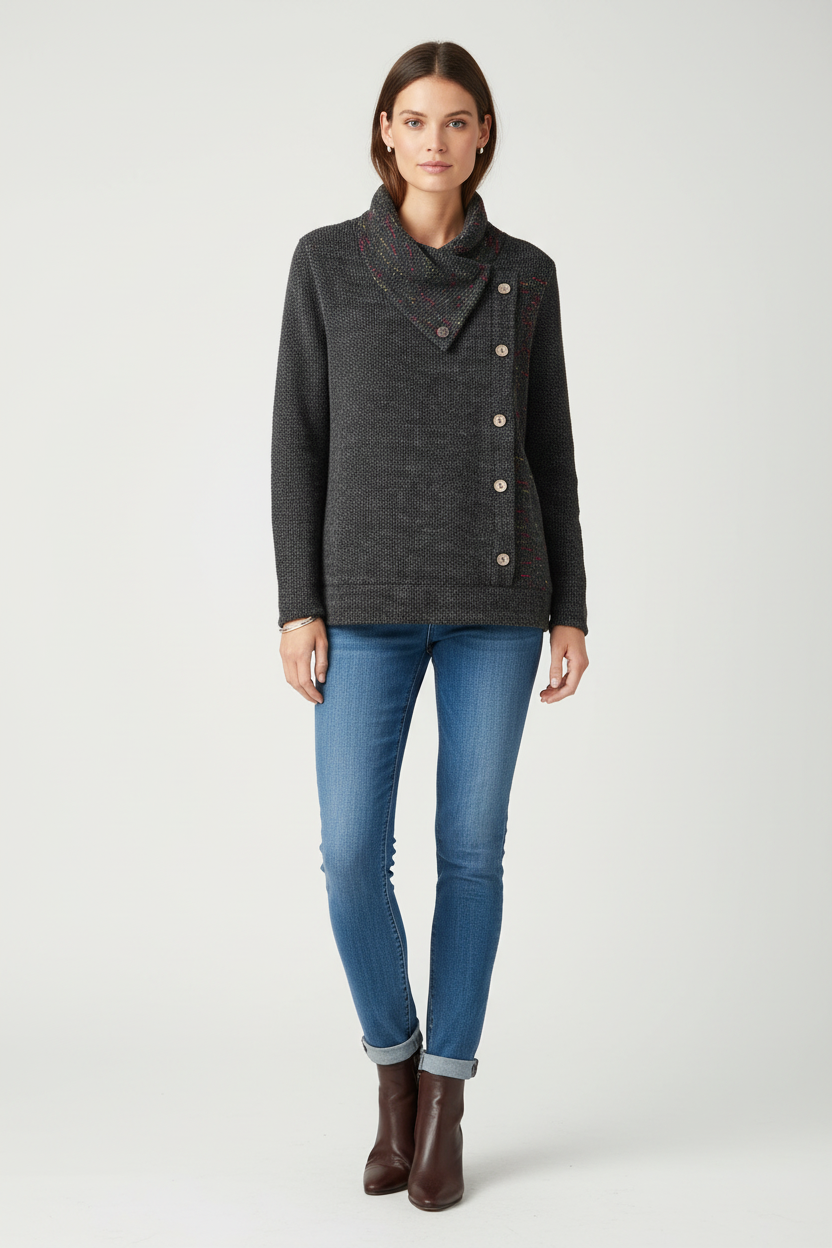 Cosy Button Detail Tunic