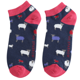 Bamboo Trainer Socks For Men - Sheep
