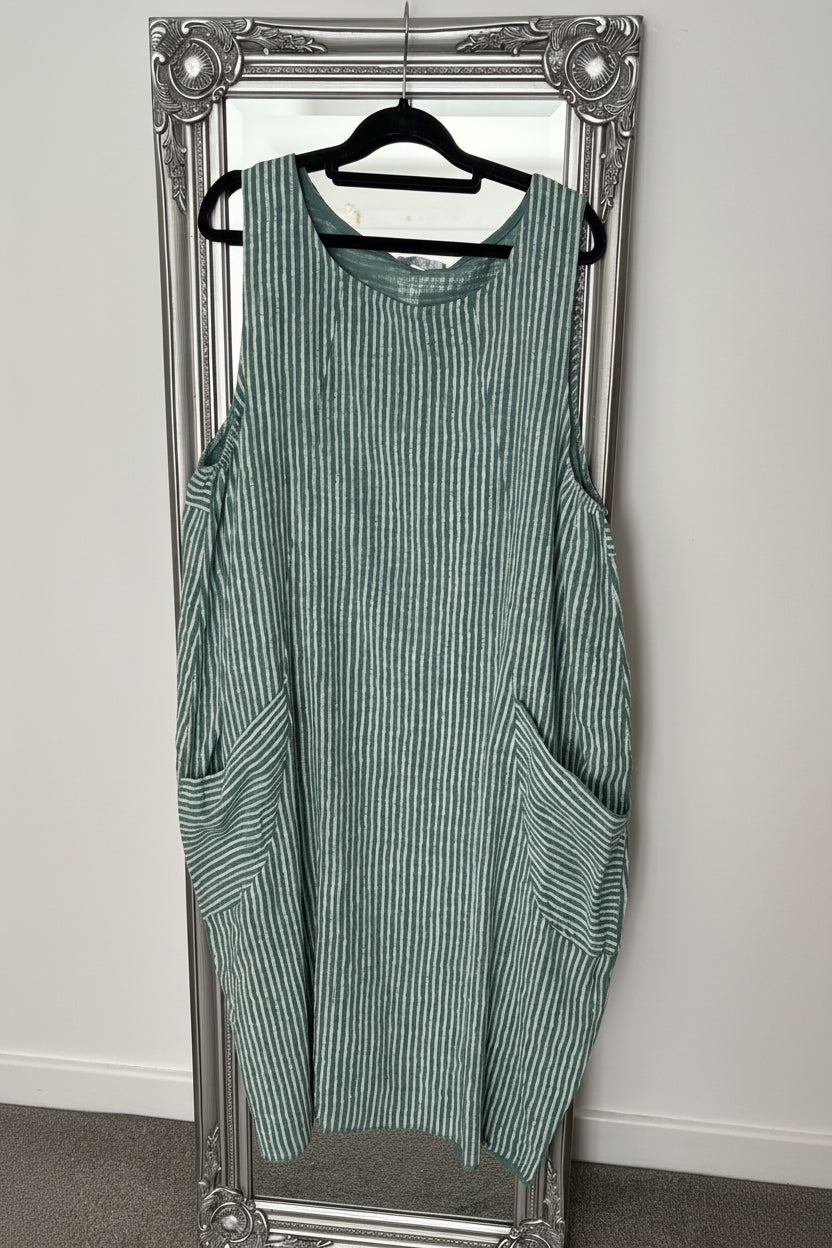 Sleeveless Cotton Striped Tunic/Dress
