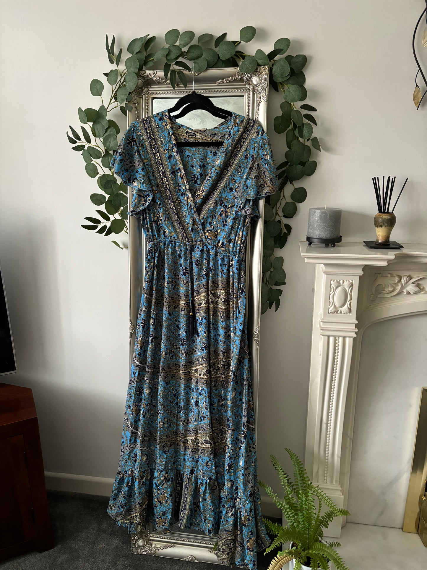 Silky Cross Front Maxi Dress