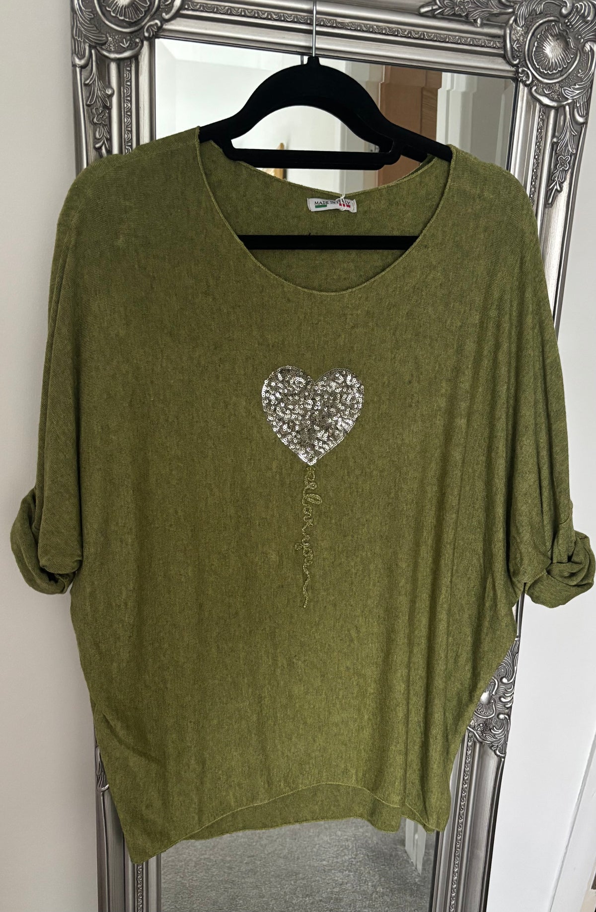 Sequin Heart Balloon Jumper