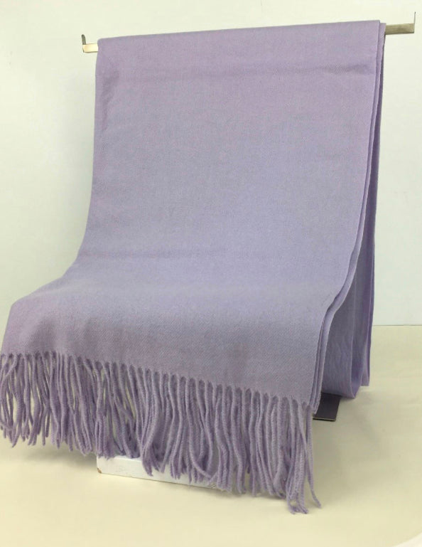 Plain Lilac Cashmere Blend Wrap/Pashmina