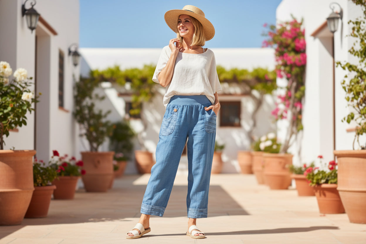 Plain Linen Trousers