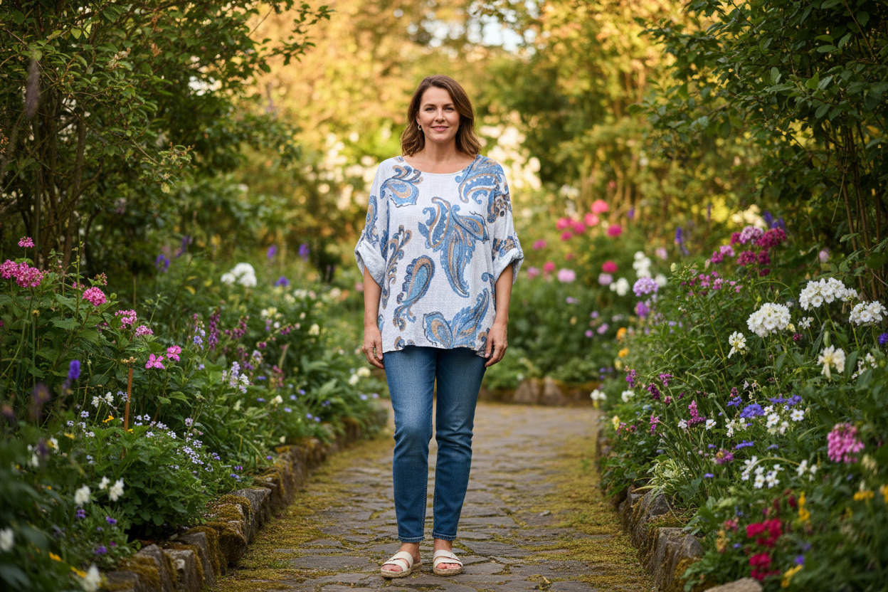 Cotton Paisley Print Tunic