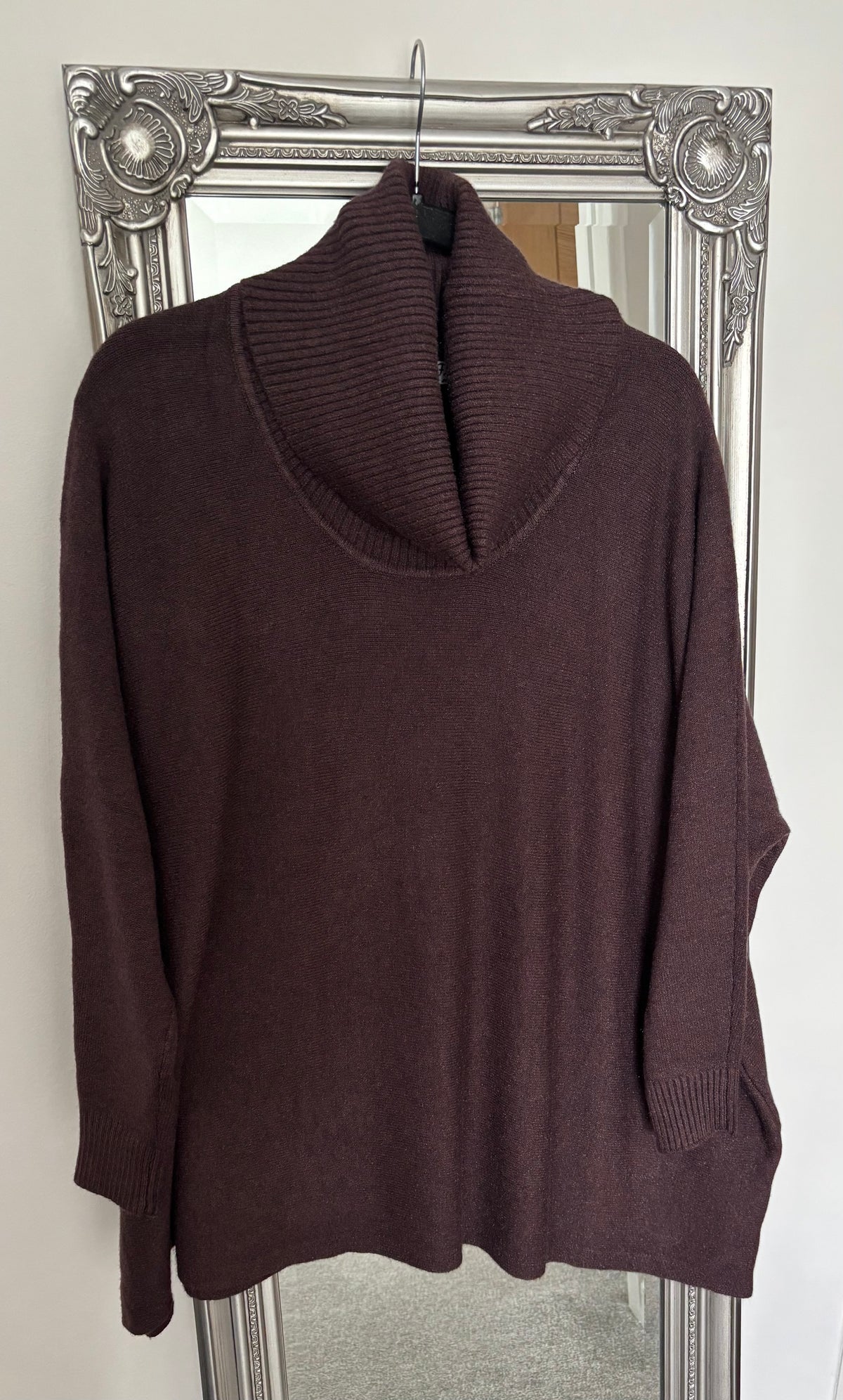Plus Size Cowl Neck Knitted Tunic