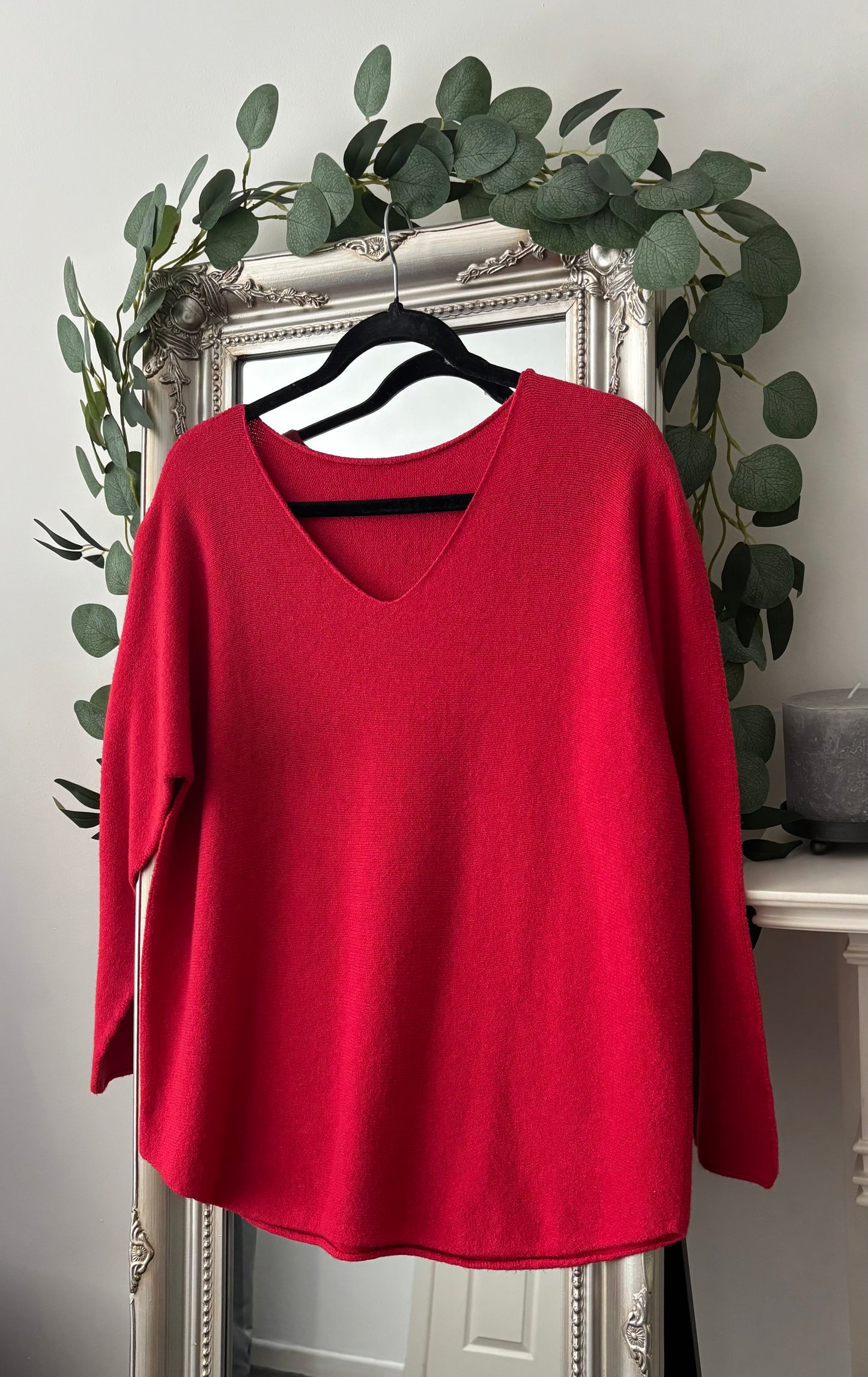 Plain V Neck Jumper