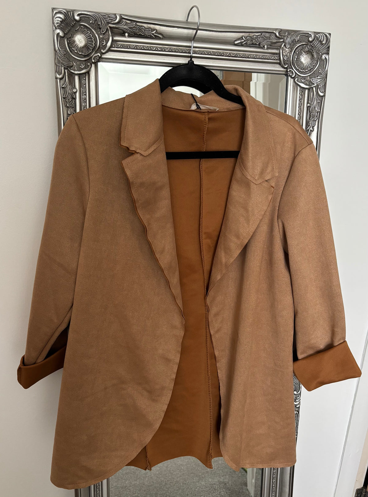 Faux Suede Blazer