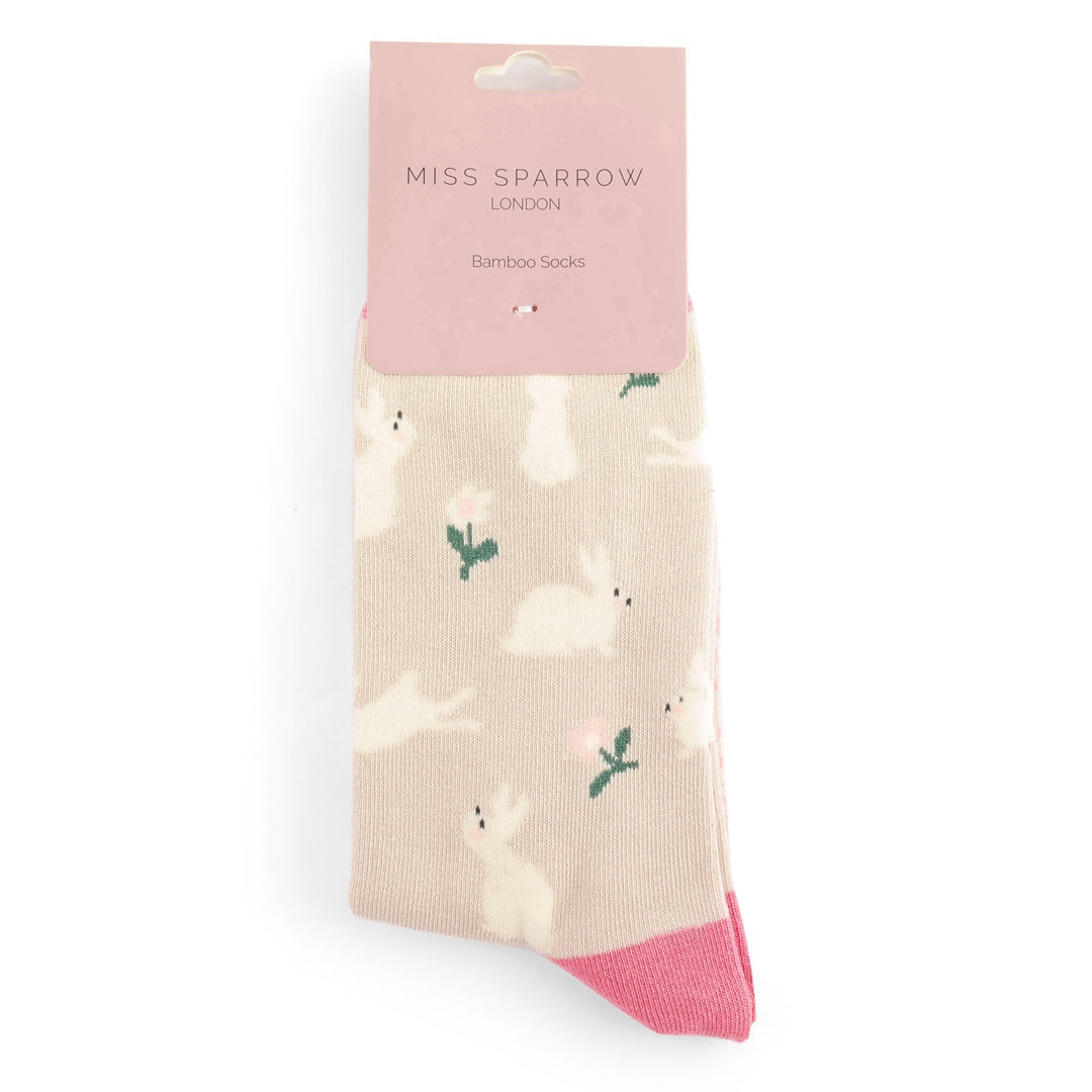 Bamboo Socks For Women - Bunnies & Daisies