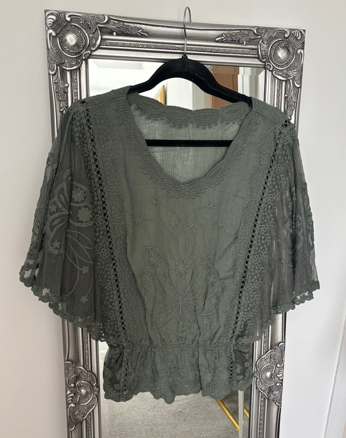 Plain Cotton Embroidered Top