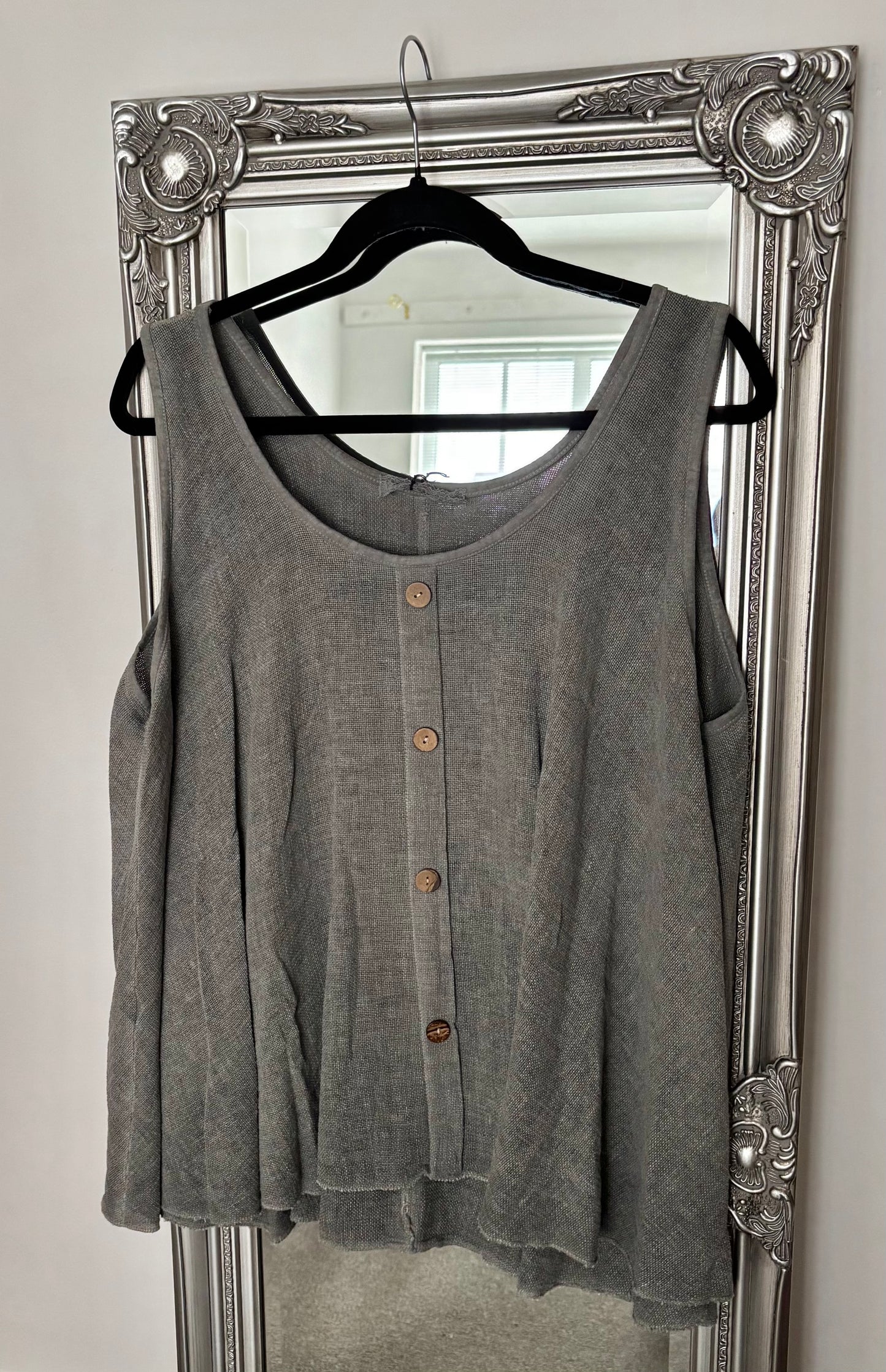 Plus Size Sleeveless Cotton/Linen Tunic