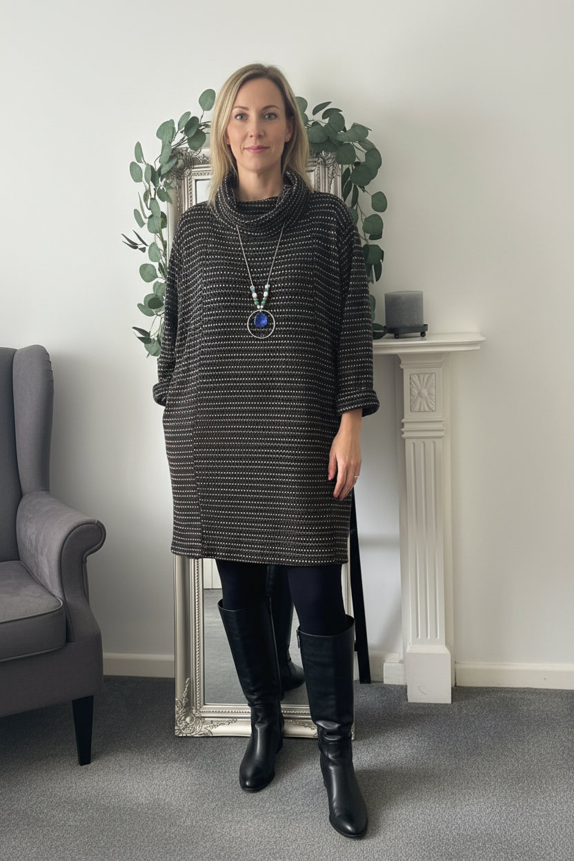 Cowl Neck Cosy Dress