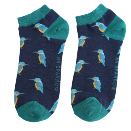 Bamboo Trainer Socks For Men - Kingfishers