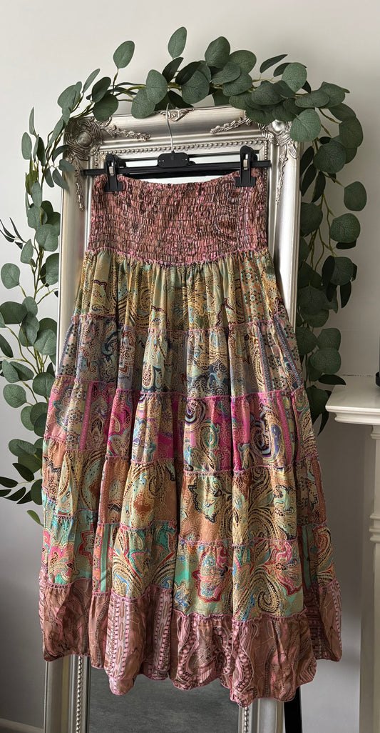 Printed Elasticated Waist Skirt