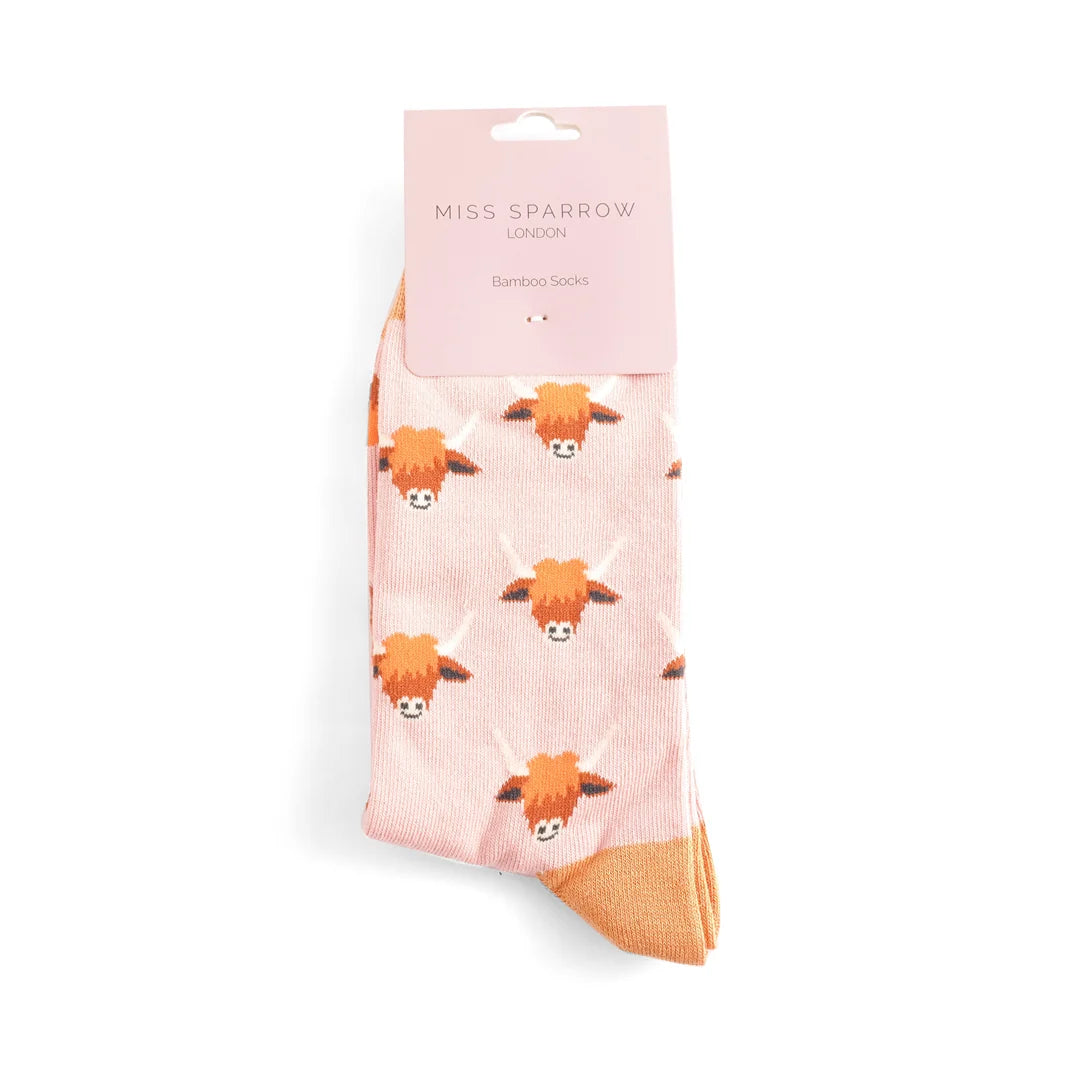 Bamboo Socks For Women - Highland Cows