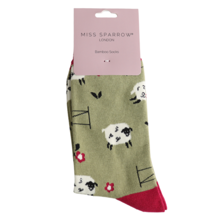 Bamboo Socks For Women - Jumping Sheep