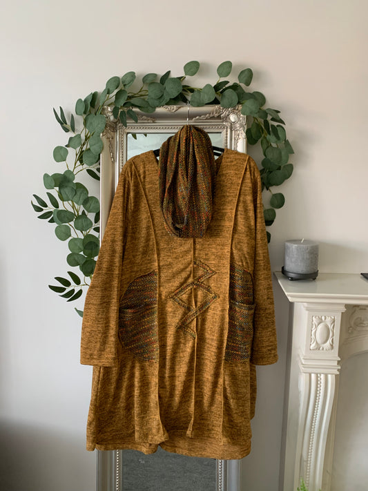 Plain Marl Tunic With Zig Zag Applique
