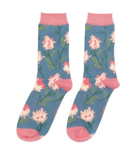 Bamboo Socks For Women - Abstract Floral