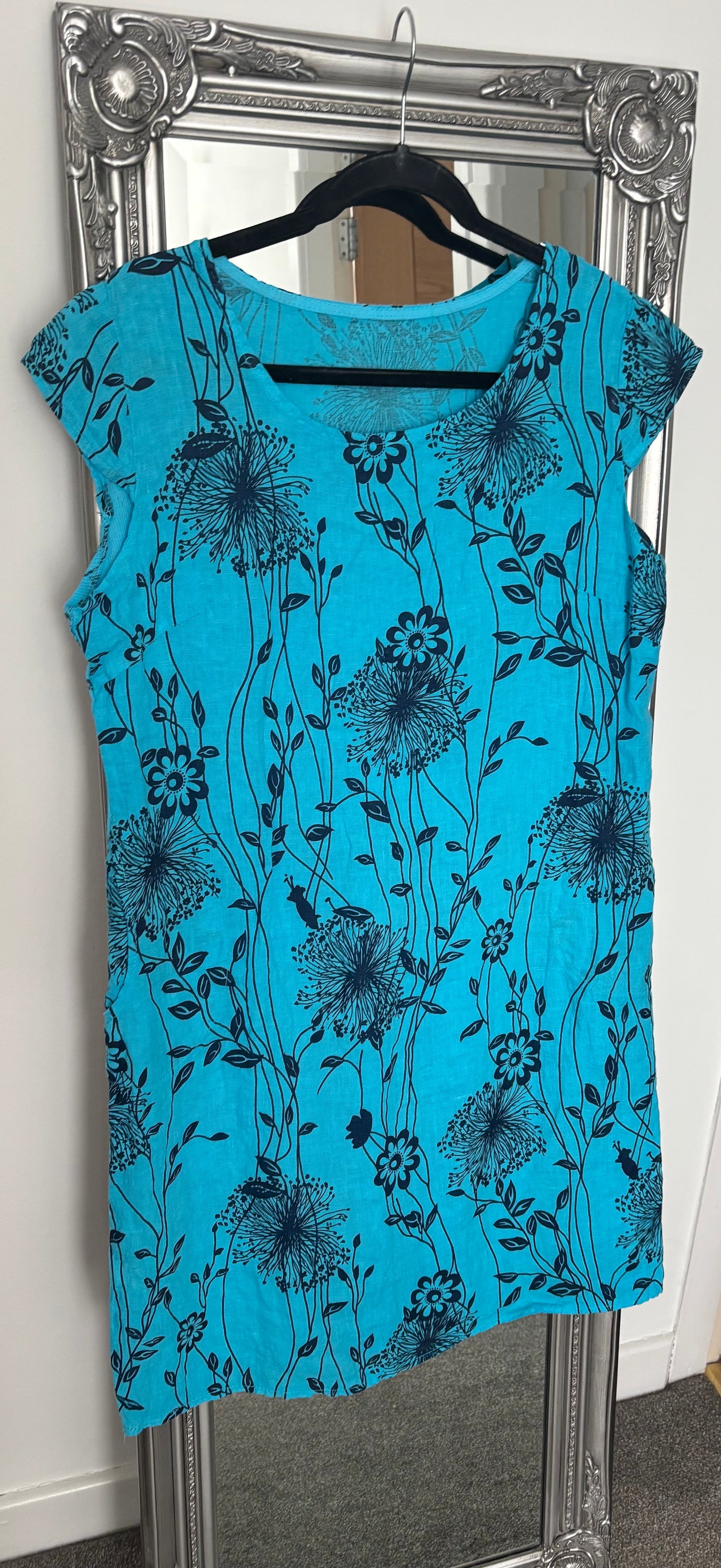 Linen Dress - Dandelion Print