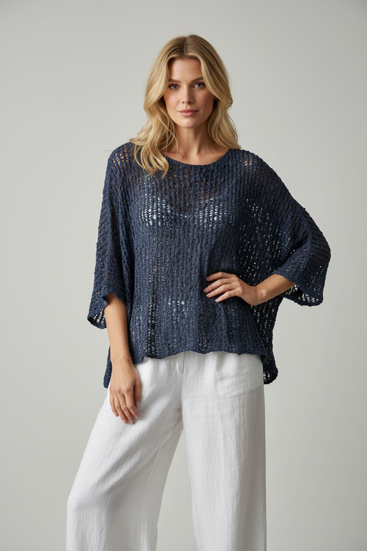 Popcorn Over Top -  Denim